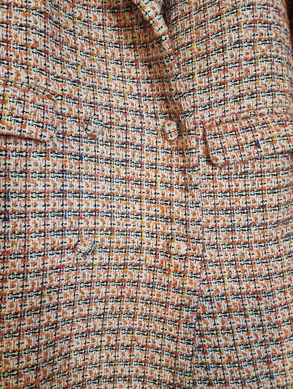 Boden Multi-Color Tweed Long Trench Coat - Picture 2 of 8